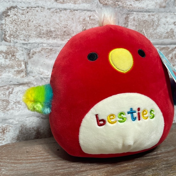 RARE Squishmallows Parrot Plush Besties 8" Red Bird Paco parrot stuffed animal. - Picture 4 of 7
